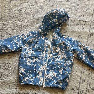 Floral Blue Hooded Jacket
